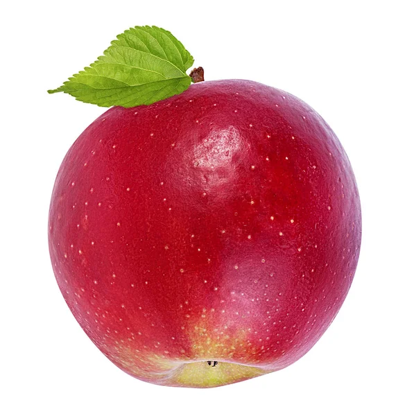 Äpple Vit Bakgrund — Stockfoto