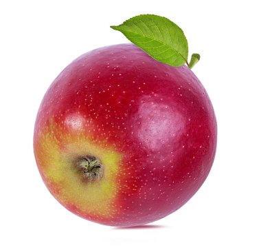 beyaz arkaplanda elma