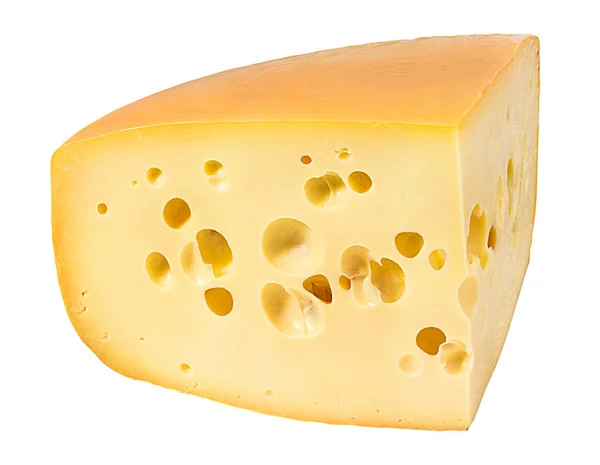 白色背景的新鲜奶酪 — 图库照片