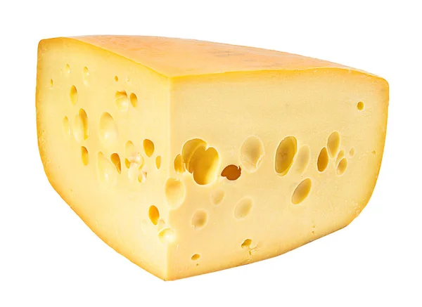 白色背景的新鲜奶酪 — 图库照片