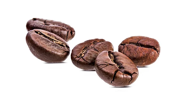 白底咖啡豆 — 图库照片