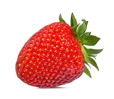 Çilek beyaz arkaplanda izole edildi