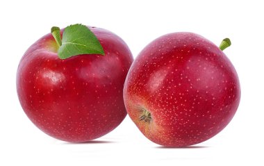 beyaz arkaplanda elma