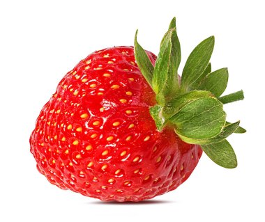 Çilek beyaz arkaplanda izole edildi