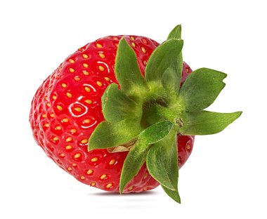 Çilek beyaz arkaplanda izole edildi