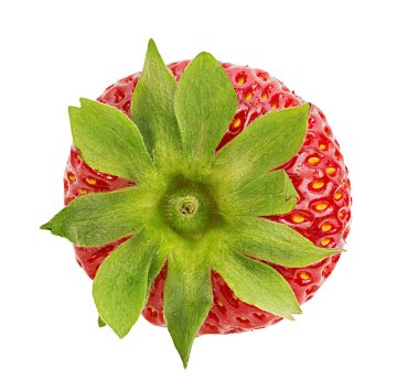 Çilek beyaz arkaplanda izole edildi