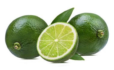 beyaz arkaplanda izole kireç