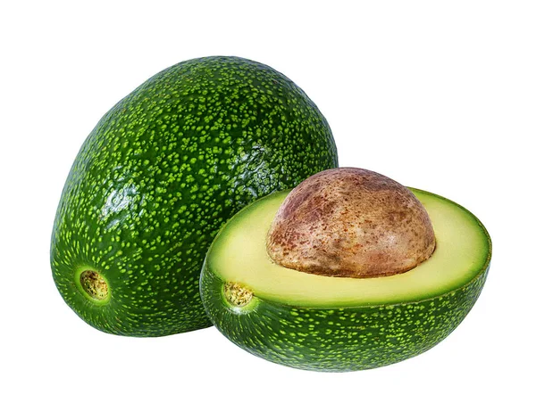 Frutti Freschi Avocado Isolati Sfondo Bianco Con Percorso Ritaglio — Foto Stock