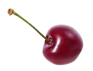 Beyaz arkaplanda kiraz izole.