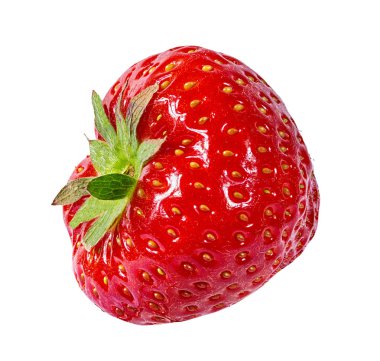 Çilek beyaz arkaplanda izole edildi
