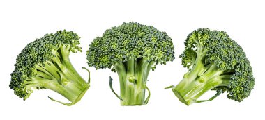 Brokoli beyaz arkaplanda izole edildi