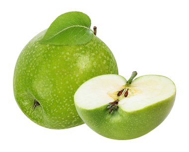 beyaz arkaplanda elma