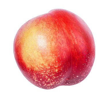 Beyaz arkaplanda şeftali izole