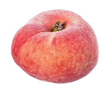 Beyaz arkaplanda şeftali izole