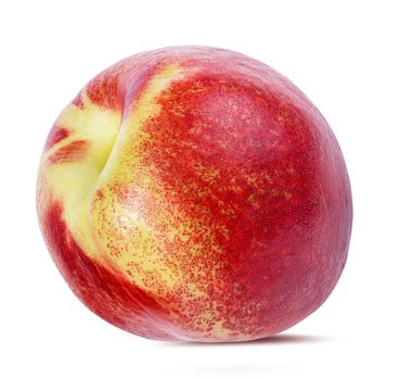 Beyaz arkaplanda şeftali izole