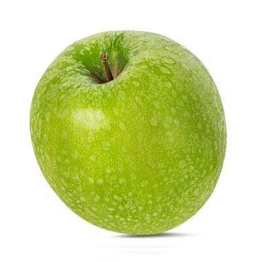 beyaz arkaplanda elma