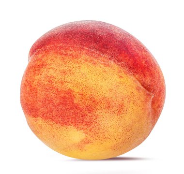 Beyaz arkaplanda şeftali izole