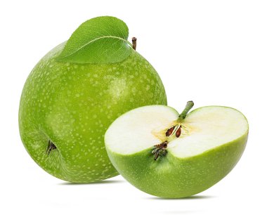 beyaz arkaplanda elma