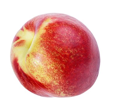 Beyaz arkaplanda şeftali izole