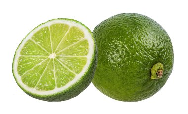 beyaz arkaplanda izole kireç