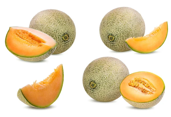 Melon Isolerad Vit Bakgrund — Stockfoto