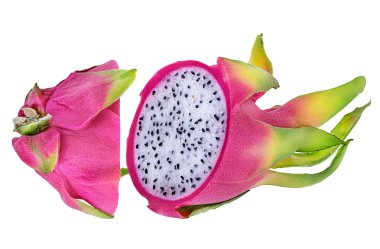 Beyaz arkaplanda Ejder Meyvesi izole