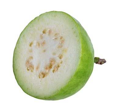Guava beyaz arkaplanda izole edildi