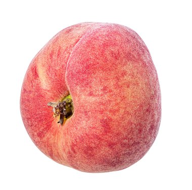 Beyaz arkaplanda şeftali izole