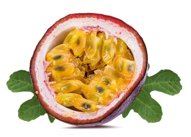 Passion Fruit beyaz arka plan üzerinde izole.