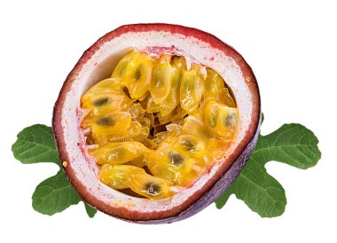 Passion Fruit beyaz arka plan üzerinde izole.