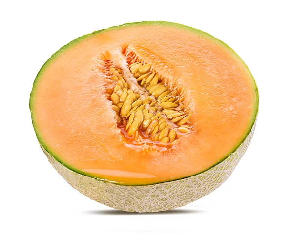 Melon Isolerad Vit Bakgrund — Stockfoto