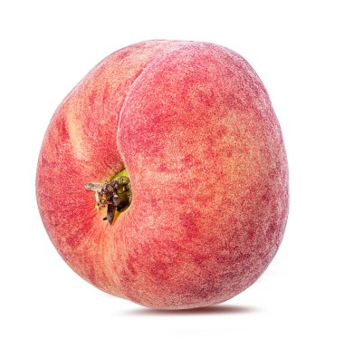 Beyaz arkaplanda şeftali izole