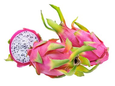 Beyaz arkaplanda Ejder Meyvesi izole