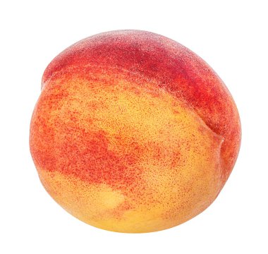 Beyaz arkaplanda şeftali izole