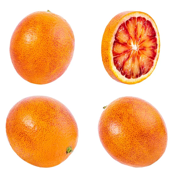 Laranja Madura Isolada Sobre Fundo Branco — Fotografia de Stock