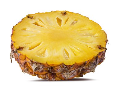 Beyaz arkaplanda izole edilmiş taze ananas