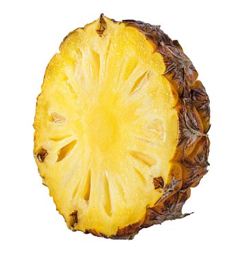 Beyaz arkaplanda izole edilmiş taze ananas