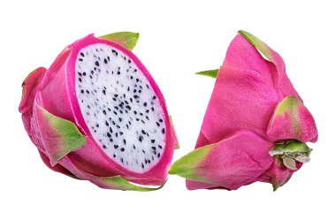 Beyaz arkaplanda Ejder Meyvesi izole