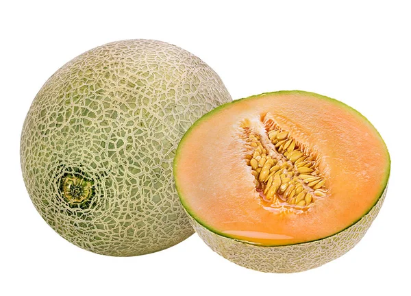 Melon Isolerad Vit Bakgrund — Stockfoto