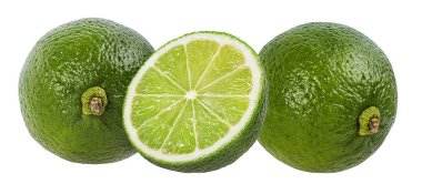 beyaz arkaplanda izole kireç