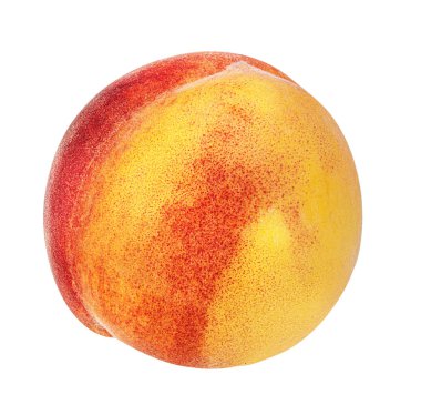 Beyaz arkaplanda şeftali izole