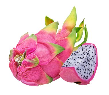 Beyaz arkaplanda Ejder Meyvesi izole