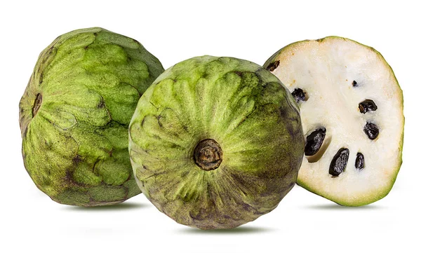 Fruto Cherimoya Aislado Sobre Blanco —  Fotos de Stock