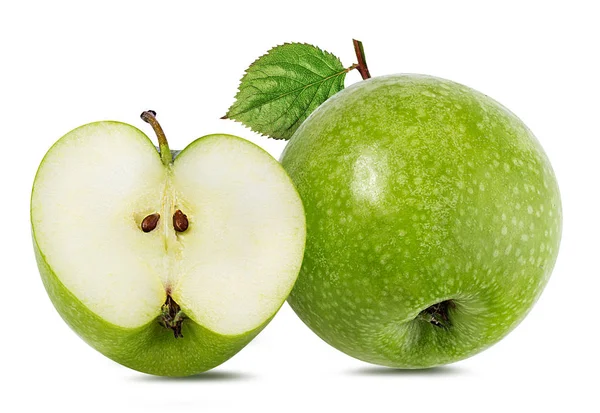 beyaz arkaplanda elma