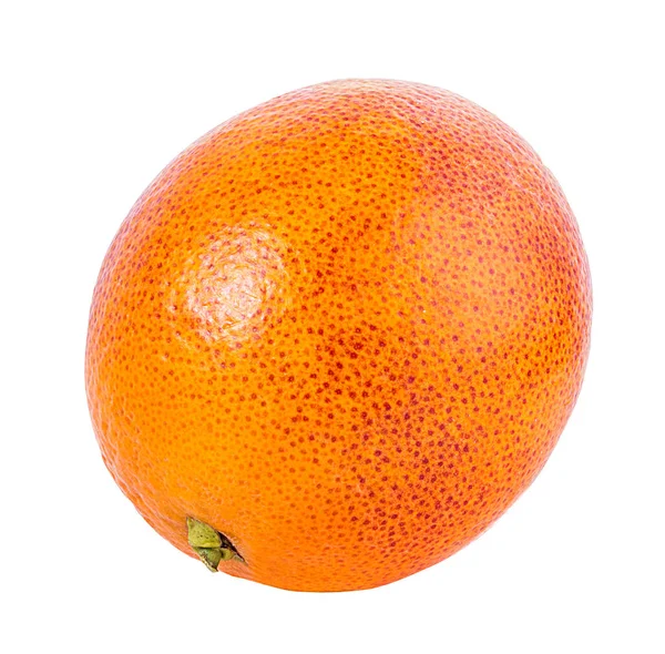 Dojrzały Pomarańczowy Czerwony Białym Tle — Zdjęcie stockowe