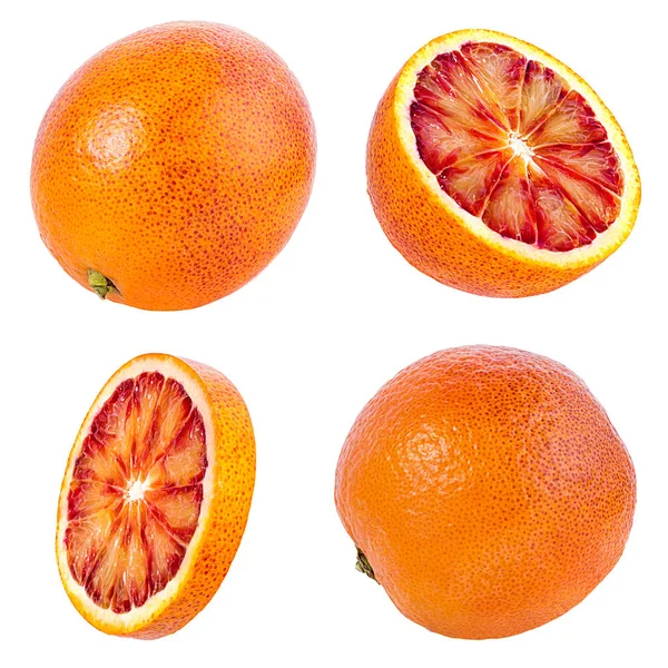 Reife Rote Orange Isoliert Auf Weißem Hintergrund — Stockfoto