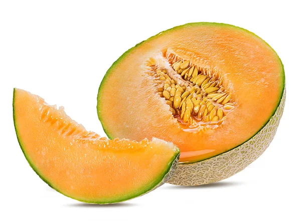 Melone Isoliert Auf Weißem Hintergrund — Stockfoto