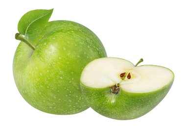 beyaz arkaplanda elma