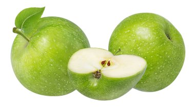 beyaz arkaplanda elma