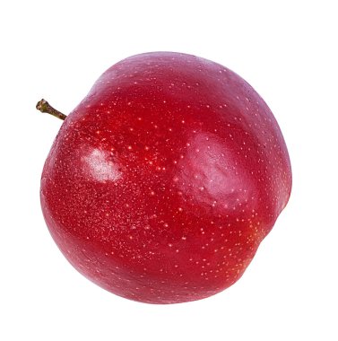 beyaz arkaplanda elma